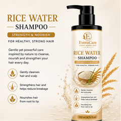 EvoraCare Rice Water Shampoo.