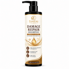 EvoraCare Damage Repair Shampoo for Dry, Weak & Brittle Hair, Nourishing Hair Cleanser for Smooth & Manageable Hair, Daily Hair Care Shampoo, 200 ml