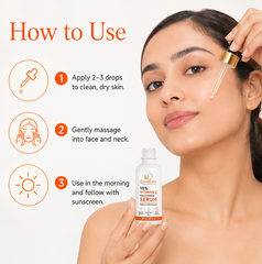 EvoraCare 10% Vitamin C Brightening Serum.