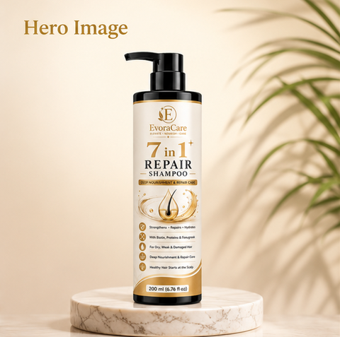 EvoraCare 7 in 1 Repair Shampoo.