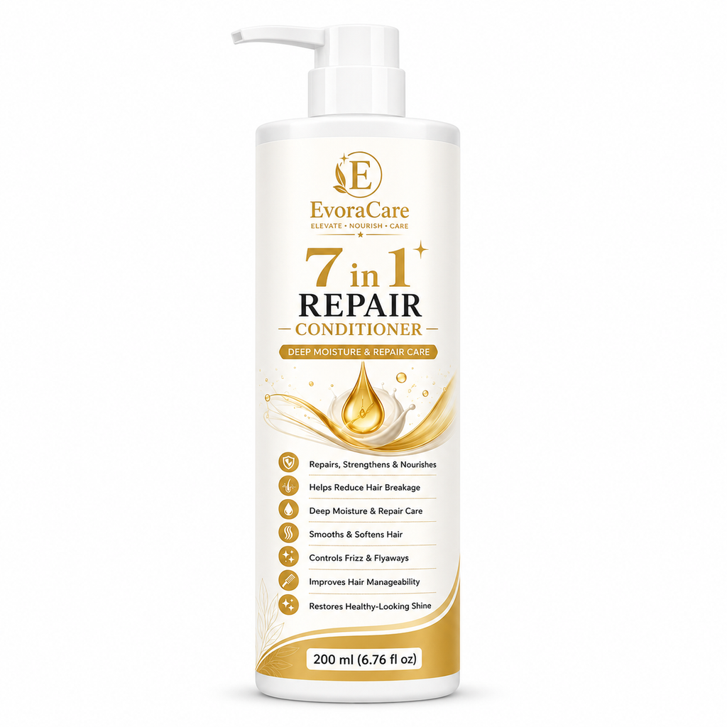 EvoraCare 7 in 1 Repair Conditioner for Dry, Weak & Damaged Hair, Deep Moisture Hair Conditioner for Smooth & Manageable Hair, Daily Hair Care Formula, 200 ml