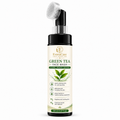 EvoraCare Green Tea Face Wash with Built-In Silicone Brush, Daily Facial Cleanser for Fresh & Clean Skin, Gentle Face Wash for Men & Women, 150 ml